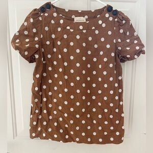 Sézane polka dot shirt